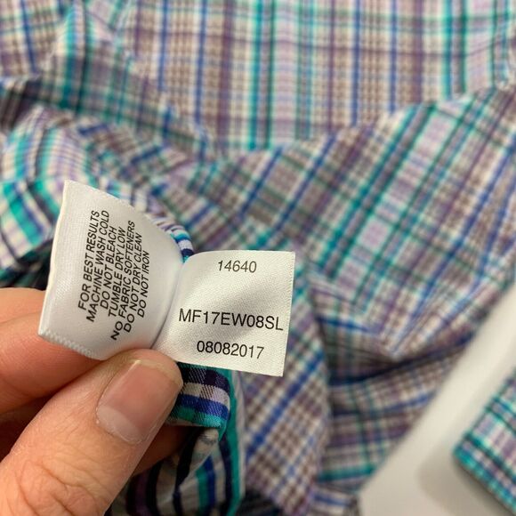 Peter Millar Shirt Mens XL Extra Large Summer Comfort Performance Plaid Nylon - Picture 9 of 13